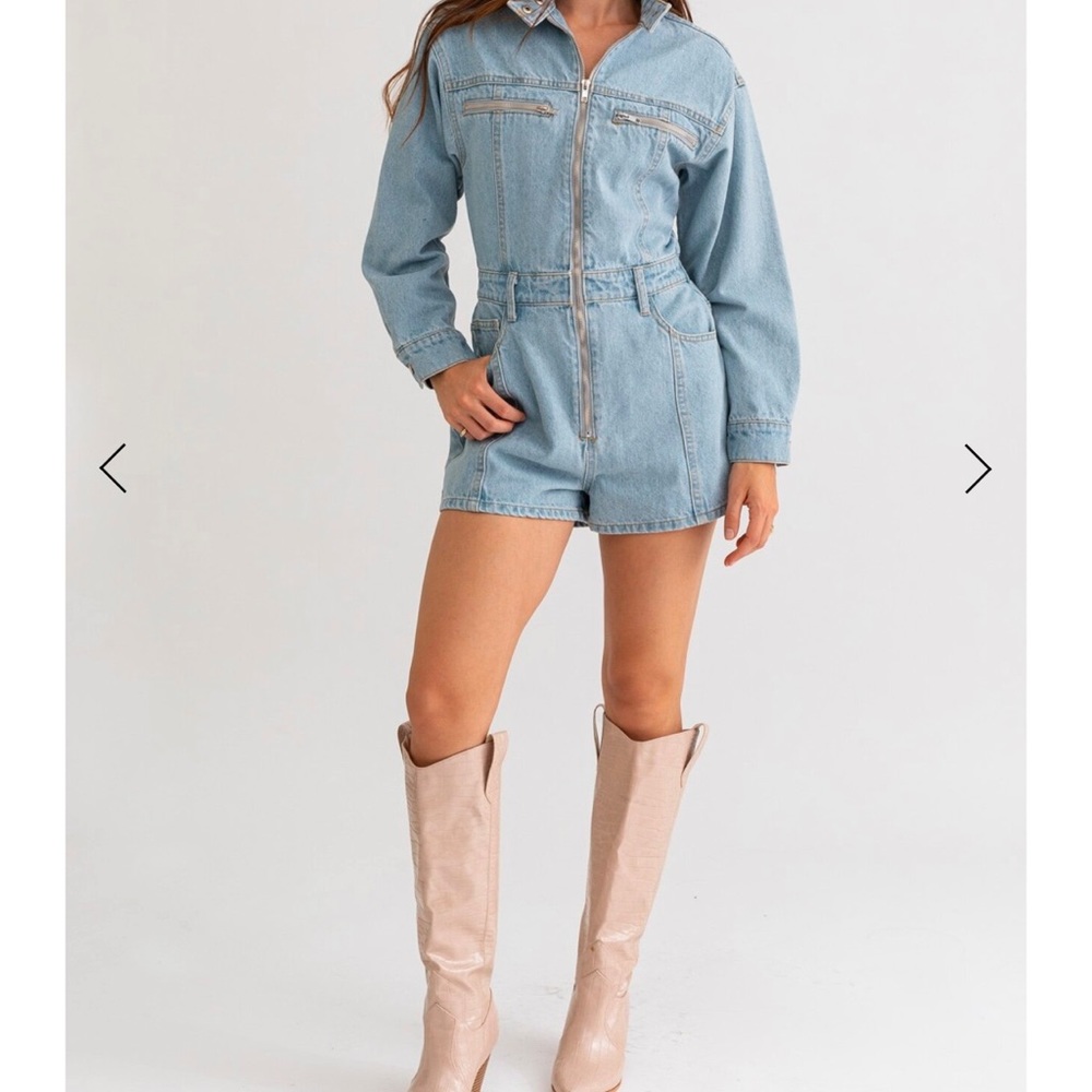 Denim romper